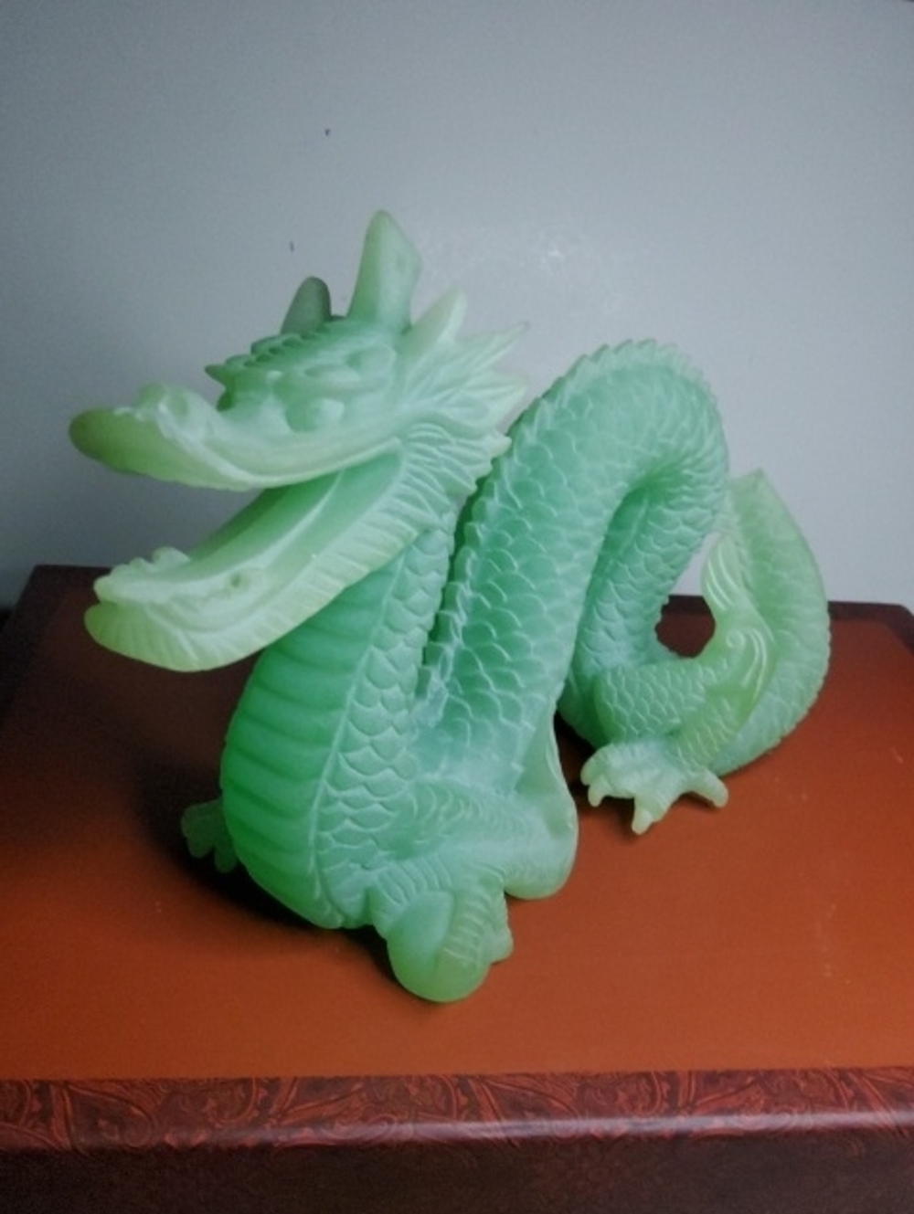 Vintage Glow-in-the Dark Faux-jade Dragon